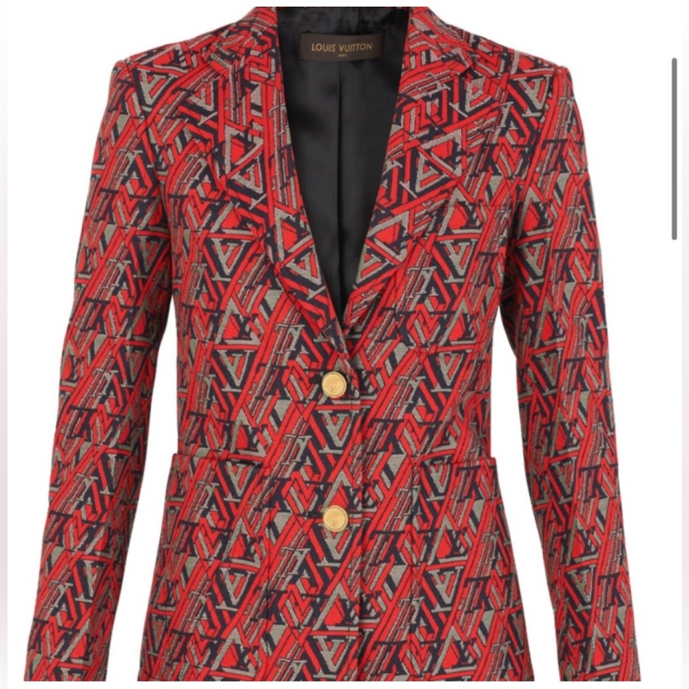 Louis Vuitton Red Monogram Blazer